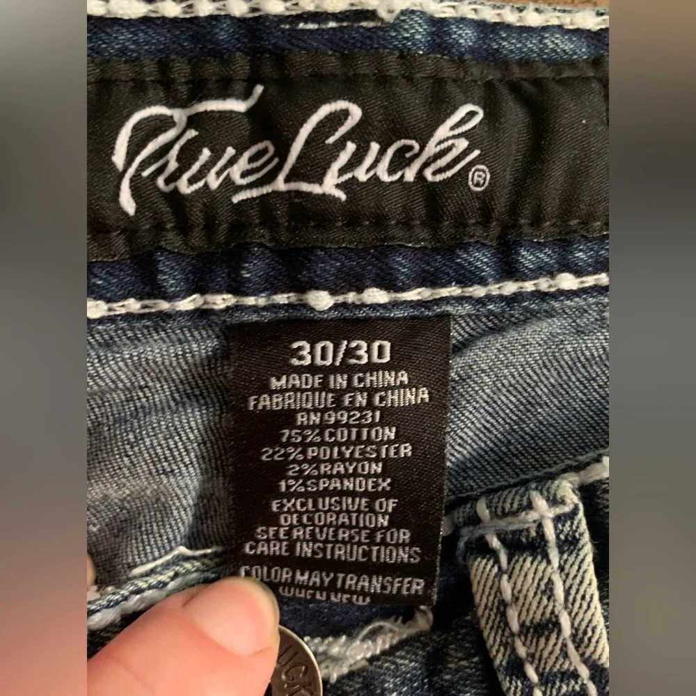 True Luck Men's Jeans Size 30x30 Straight Leg Med Wash